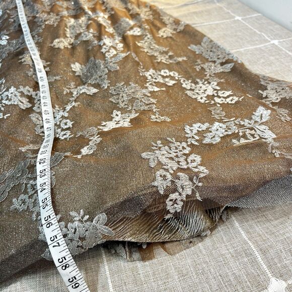 Rene Ruiz Neiman Marcus Sweetheart Metallic Lace Formal Dress Gold Women’s 18 - Picture 12 of 16